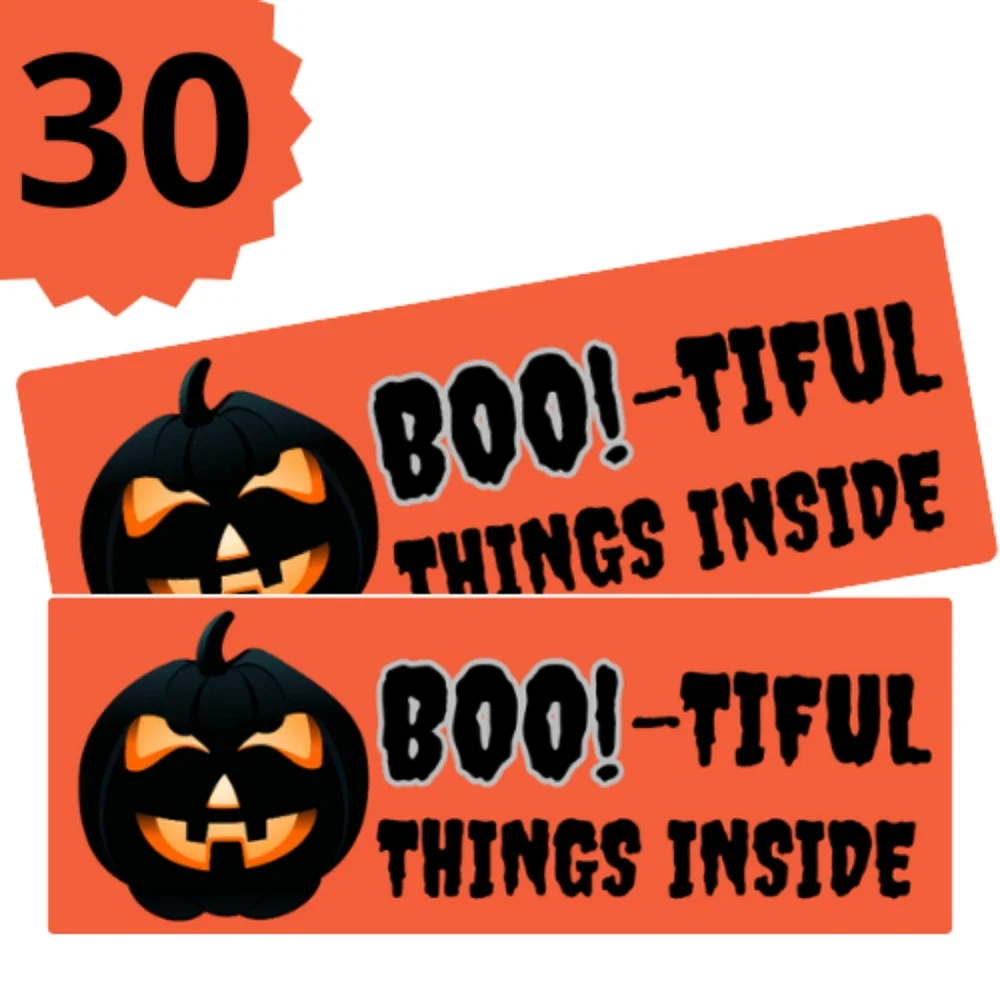 HALLOWEEN Thank You Stickers MATTE PAPER